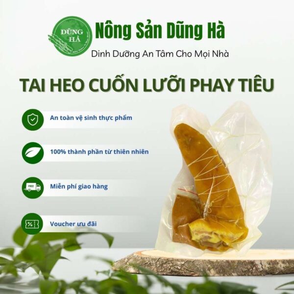 Tai heo cuốn lưỡi phay tiêu