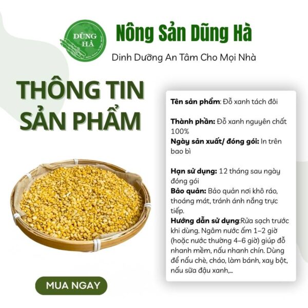 Đỗ xanh tách đôi