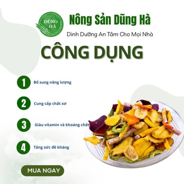 Hoa quả mix sấy giòn