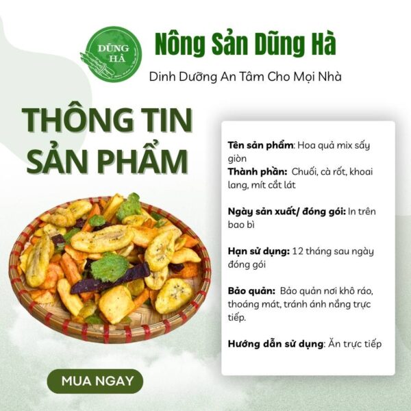Hoa quả mix sấy giòn
