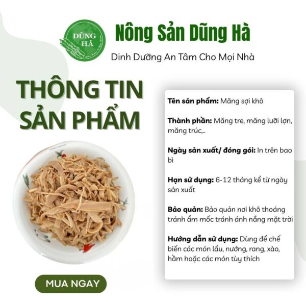 Măng sợi khô