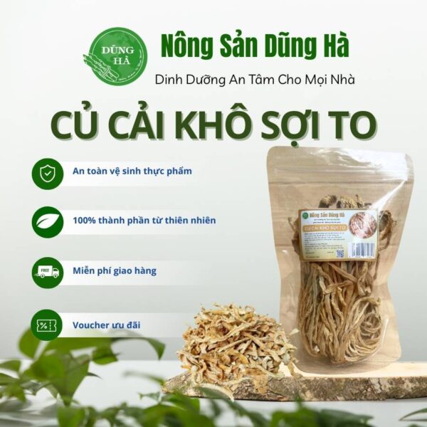 Củ cải khô sợi to