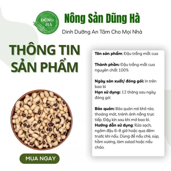 Hạt đậu trắng mắt cua
