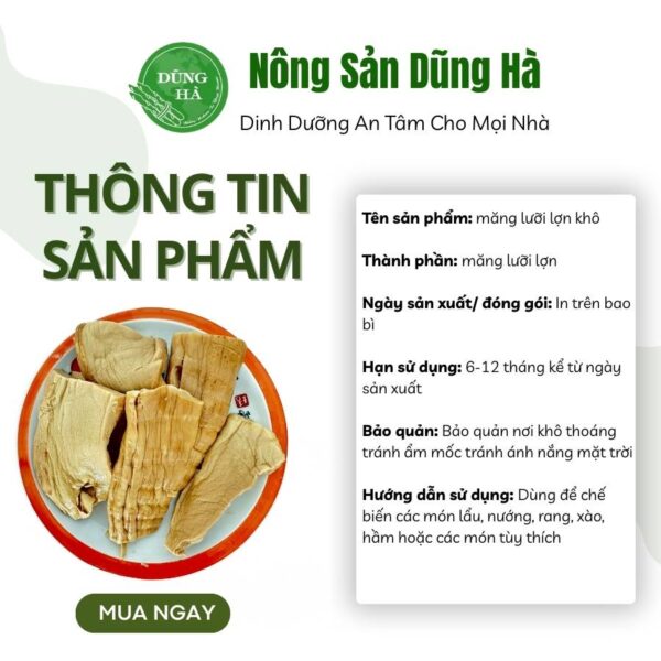 Măng lưỡi lợn khô