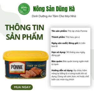 Thịt áp chảo ponnie