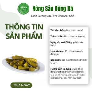 Dưa chuột bao tử tâm đức