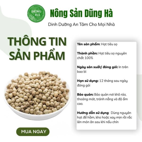 hạt tiêu sọ
