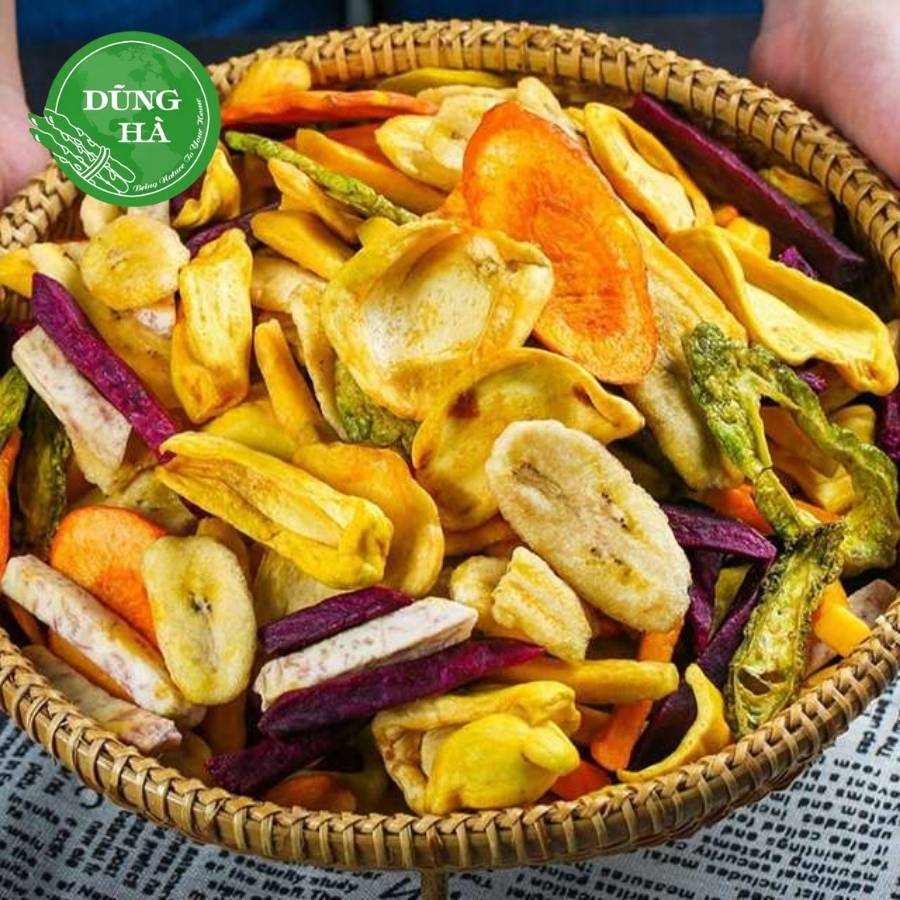 Hoa quả mix sấy giòn