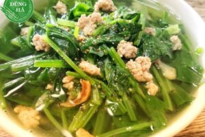 Canh cải bó xôi thịt bằm – Món canh thanh mát, bổ dưỡng cho cả gia đình