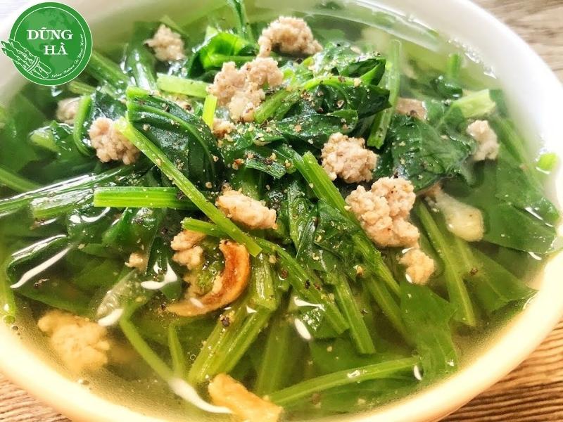 Canh cải bó xôi thịt bằm – Món canh thanh mát, bổ dưỡng cho cả gia đình